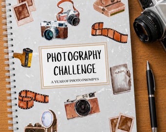 A5 Photography Challenge - Photo prompts for a year - Gift for teens / adults - Creative camera photographer ideas book album guided photos