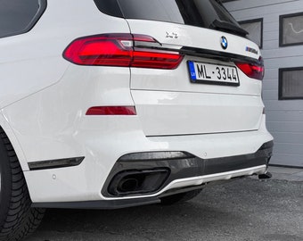 Pour BMW X7 2019 2024 G07 M Sport pare-chocs arrière aérodynamique diffuseur latéral séparateur agressif addon sport automobile avec winglets performance