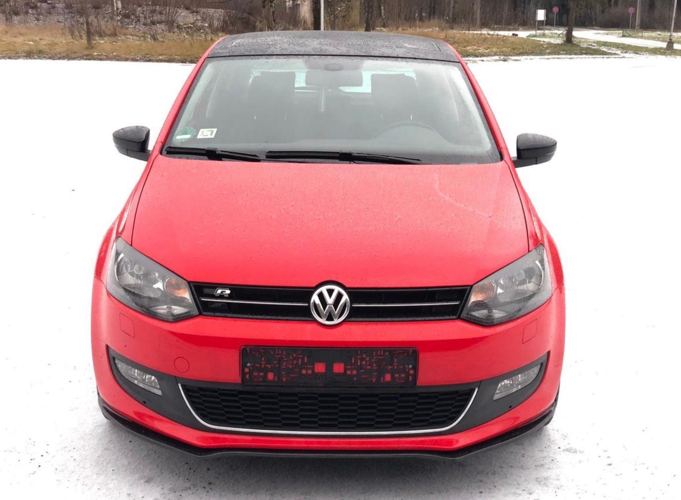 For VW Polo 6 Prefacelift Lip Splitter Lower Spoiler Eleron Addon