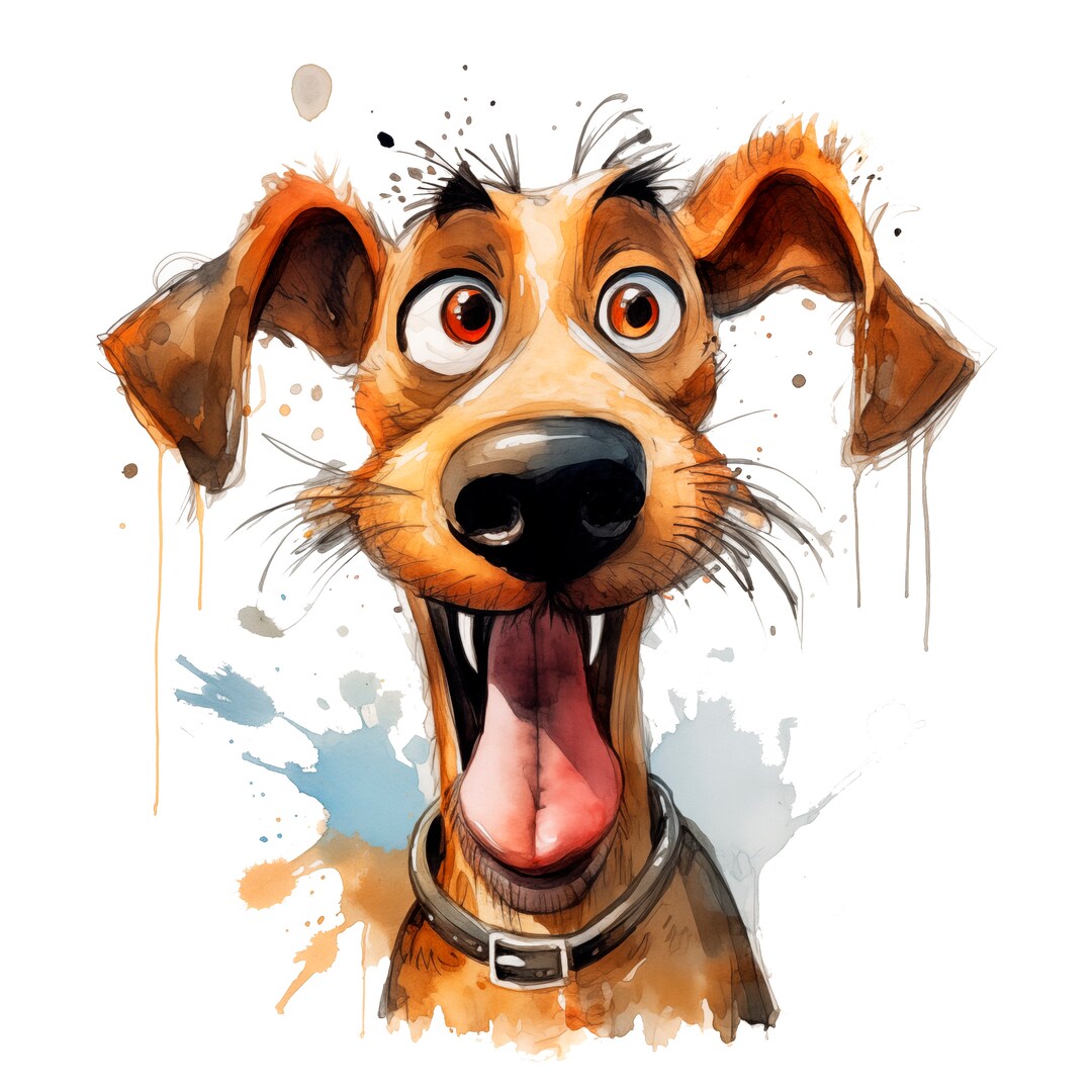 Quirky Dog Clipart PNG Bundle Whimsical Dogs Sublimation Clip Art ...