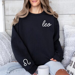 Sudadera de astrología personalizada Sudadera del zodiaco Sudadera de astrología personalizada Regalo de Virgo Regalos de Leo Sudadera con capucha de astrología personalizada Camisa de astrología imagen 3