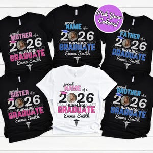 Nursing Graduation Shirts Personalized Nursing Graduation Shirts Nurse Graduation Family Shirts Nursing Personalized Class Of 2026 Shirt
