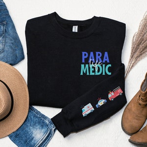Personalized Name Paramedic Sweatshirt Custom Paramedic Hoodie Paramedic Gift Emergency Medical Technician Crewneck EMT Pullover EMS Sweater
