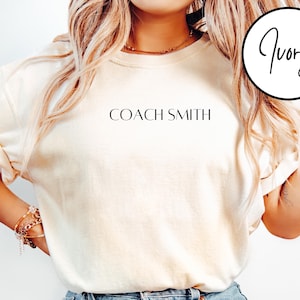 Comfort Colors® Personalized Coach Shirt, Custom Coach Gift, Cheer Coach Shirt, Coach Name Shirt, Coach Game Day Shirt, Team Gift, Coaches