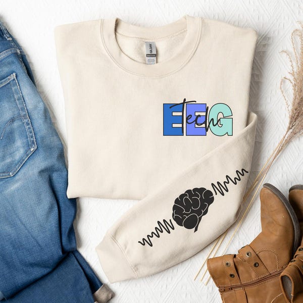 Personalized EEG Tech Sweatshirt Custom EEG Shirt EEG Tech Gift Electroencephalograph Specialist Crewneck Nurse Appreciation Gift Nurse