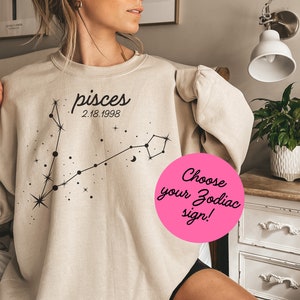 Custom Astrology Sweatshirt Zodiac Sweatshirt Personalized Astrology Sweatshirt Virgo Gift Leo Gifts Custom Astrology TShirt Astrology Shirt