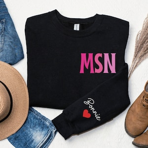 Personalized MSN Sweatshirt Custom MSN Shirt MSN Nurse Gift Nurse Appreciation Gift Master of Science in Nursing Crewneck Msn Pullover