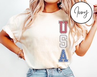 Comfort Colors® 4th Of July Party Shirt, Comfort Colors America Fourth of July Shirt, USA Flag Shirt, Memorial Day Shirt, USA Women's Shirt