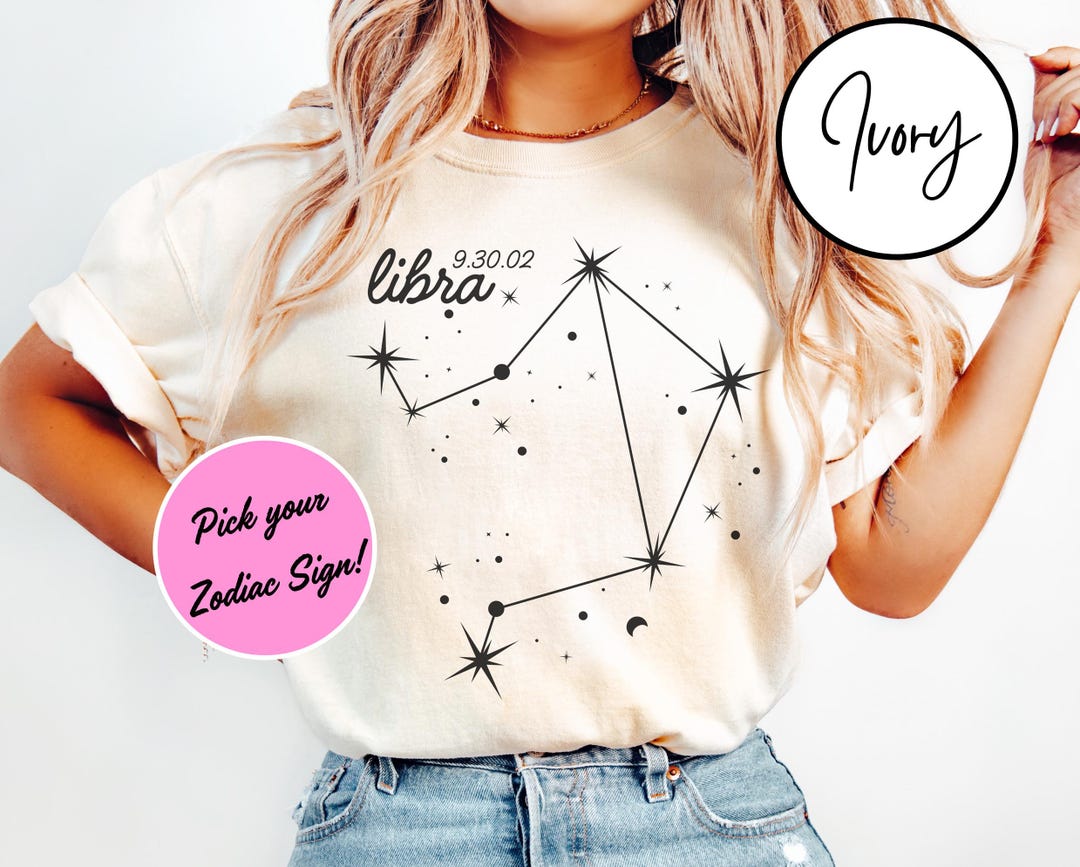 Comfort Colors Zodiac Shirt Custom Zodiac and Birthday Shirt Custom ...