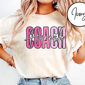 Comfort Colors® Personalized Coach Shirt, Custom Coach Gift, Cheer Coach Shirt, Coach Name Shirt, Coach Game Day Shirt, Team Gift, Coaches