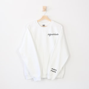 Sudadera de astrología personalizada Sudadera del zodiaco Sudadera de astrología personalizada Regalo de Virgo Regalos de Leo Sudadera con capucha de astrología personalizada Camisa de astrología imagen 2