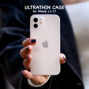 Funda para iPhone Slim Fit, ultrafina, diseño minimalista, carga inalámbrica, protección para cámara para iPhone 16, 15, 14, 13, 12 y 11