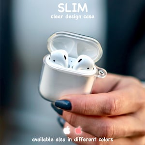 AirPods Case Slim Fit AirPods Case TPU Protective Silicone Cover Thin AirPods Case Minimal Design Wireless Charging For AirPods 1 2 Pro