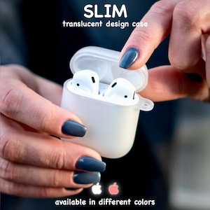 Custodia AirPods Slim Fit Custodia AirPods Custodia protettiva in TPU Custodia AirPods sottile in silicone Design minimale Ricarica wireless per AirPods 1 2 Pro