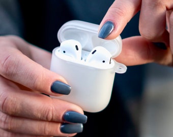 Minimal Weiß AirPods Hülle - 1 2 Pro - Weiß matt durchsichtige Slim Hülle