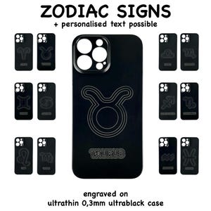 Etui na iPhone'a Slim Fit Spersonalizowane znaki zodiaku Grawerowane znaki zodiaku Prezent astrologiczny Horoskop Prezent na iPhone'a 16 15 14 13 12 11