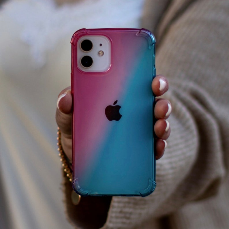 iPhone & Samsung Hülle 13 12 11 S21 Mini Pro Max Plus Ultra Schwarz Weiß Roségold Pink Blau Gold Klar Transparent Handyhülle Bild 10