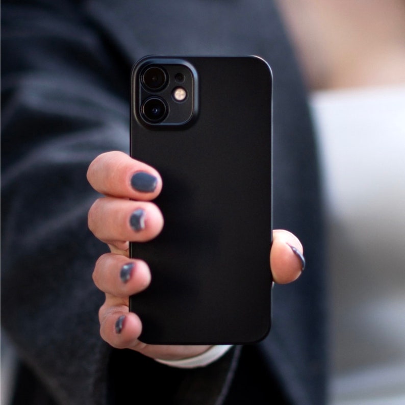 iPhone & Samsung Hülle 13 12 11 S21 Mini Pro Max Plus Ultra Schwarz Weiß Roségold Pink Blau Gold Klar Transparent Handyhülle Bild 5