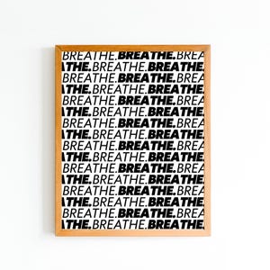 Breathe, Mental Health Poster, Motivational Quote Wall Art, Inspirational Wall Art, Motivational Poster, Progress Quote