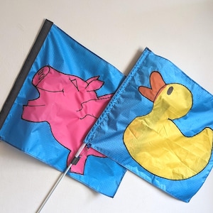 Camping/ festival Flags: Flying Pig or Duck Ripstop Nylon Garden Decor