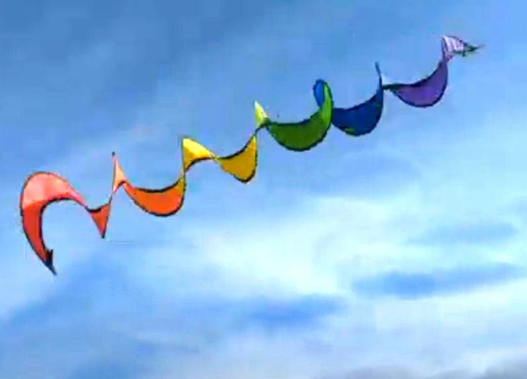 Kisangel 3 Pièces Queue De Cerf-Volant Arc-en-Ciel Grands Ruban De Danse Cerf-Volant à Banderoles Décoration De Cerf-Volant Queue Arc-en-Ciel Tissu en