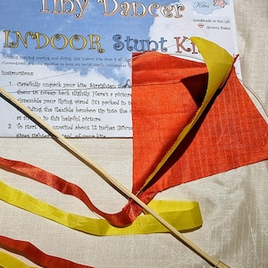 Indoor stunt Kite &#39;The Tiny Dancer&#39; from Morgan Kites.  Handmade in GB. A unique and fun gift.