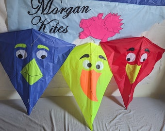 Wacky Birds by Morgan Handmade Kites. A great easy flying kite. Give the gift of flight. Traditional flying toy joy.