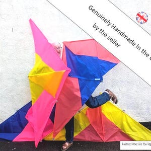 Riesen-Delta-Drachen: Handmade in GB, Leichtwindleistung, 230 cm