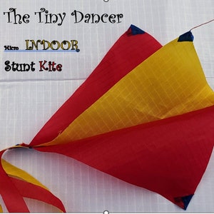 Tiny Dancer - Indoor stunt Kite by Morgan Kites. Fun gift for kite lovers of all ages. Dance your kite to the rhythms playing on your radio.
