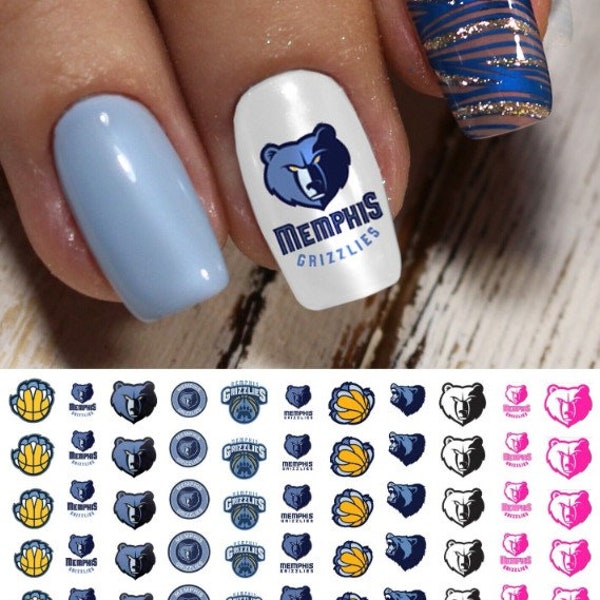 Basketball Nail Art Stickers / Water Decals - Set Of 60 Transfers, Design A12352