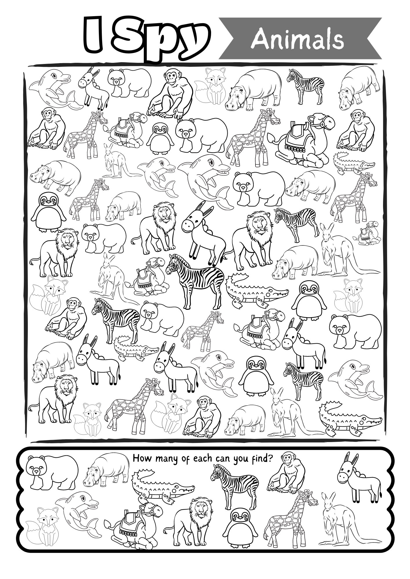 I Spy Activity Sheets Both Educational and Fun Etsy