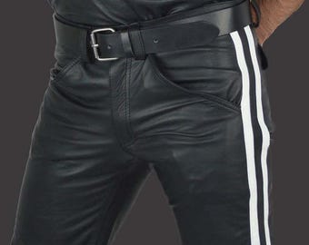 Men's Biker Leather Shorts, Party Wear Knicker, Pool Party Shorts, Genuine Cowhide Leather Material
