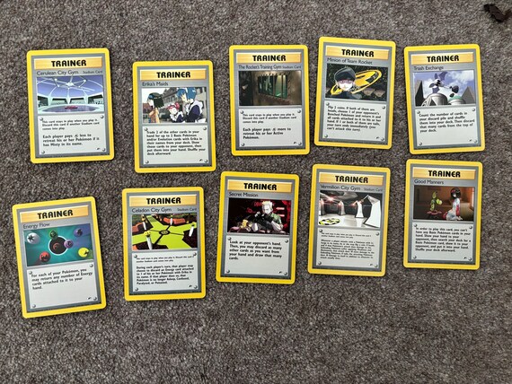 Pokemon Gym Trainer Cards - Etsy