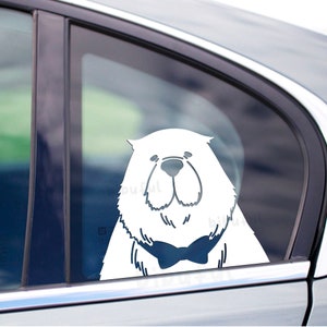 Bond Spy Dog Anime Peeker Decal