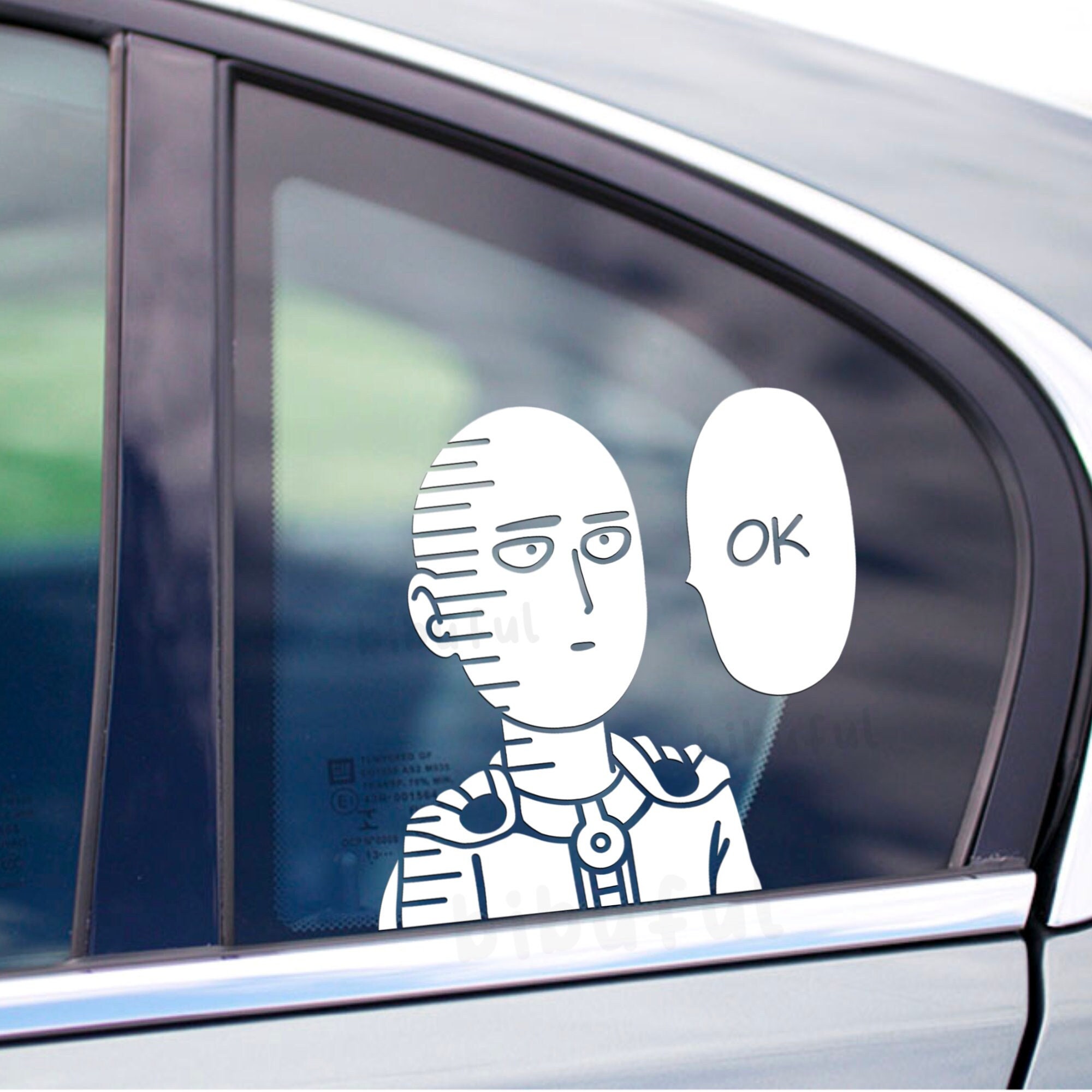 Furry Sticky Funny Saitama Anime Car Sticker Decal ONE PUNCH MAN Car  Accessories Bumper Helmet Trunk Mazda Stickers - AliExpress