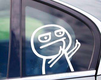 Middle Finger Stickman Peeker Decal