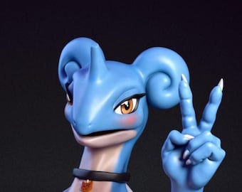 Kneeling Lapras Resin Print | Unpainted