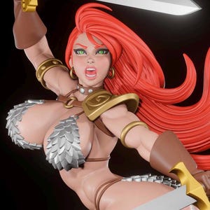 Red Sonja Resin Print | Unpainted