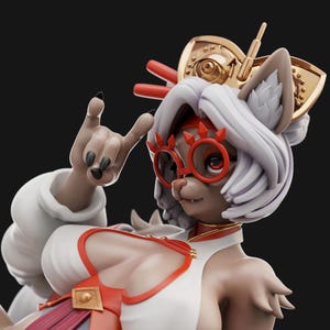 Furry Purah Resin Print | Unpainted