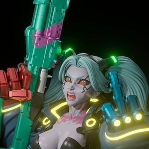 Cyberpunk Girl Resin Print | Unpainted