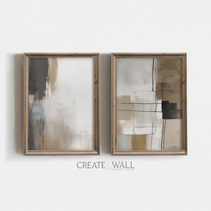 Watercolor Print Set Earth Tone Wall Art Set of Two Bar Cart Art Nordic Art Print Tan Wall Art Wall Art Boho Decor Watercolor Ink