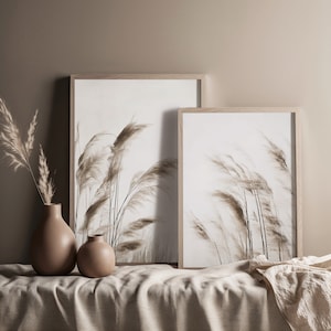 Retro Wall Art Earth Tone Decor Gallery Wall Set Printables Pampas Print Earth Tone Art Calming Wall Art Abstract Landscape Tan Wall Art