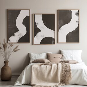 Watercolor Set Black And White Art Matisse Gallery Wall Set Neutral Abstract Art Colorful Wall Art Watercolor Landscape Bw Set of 3 Prints