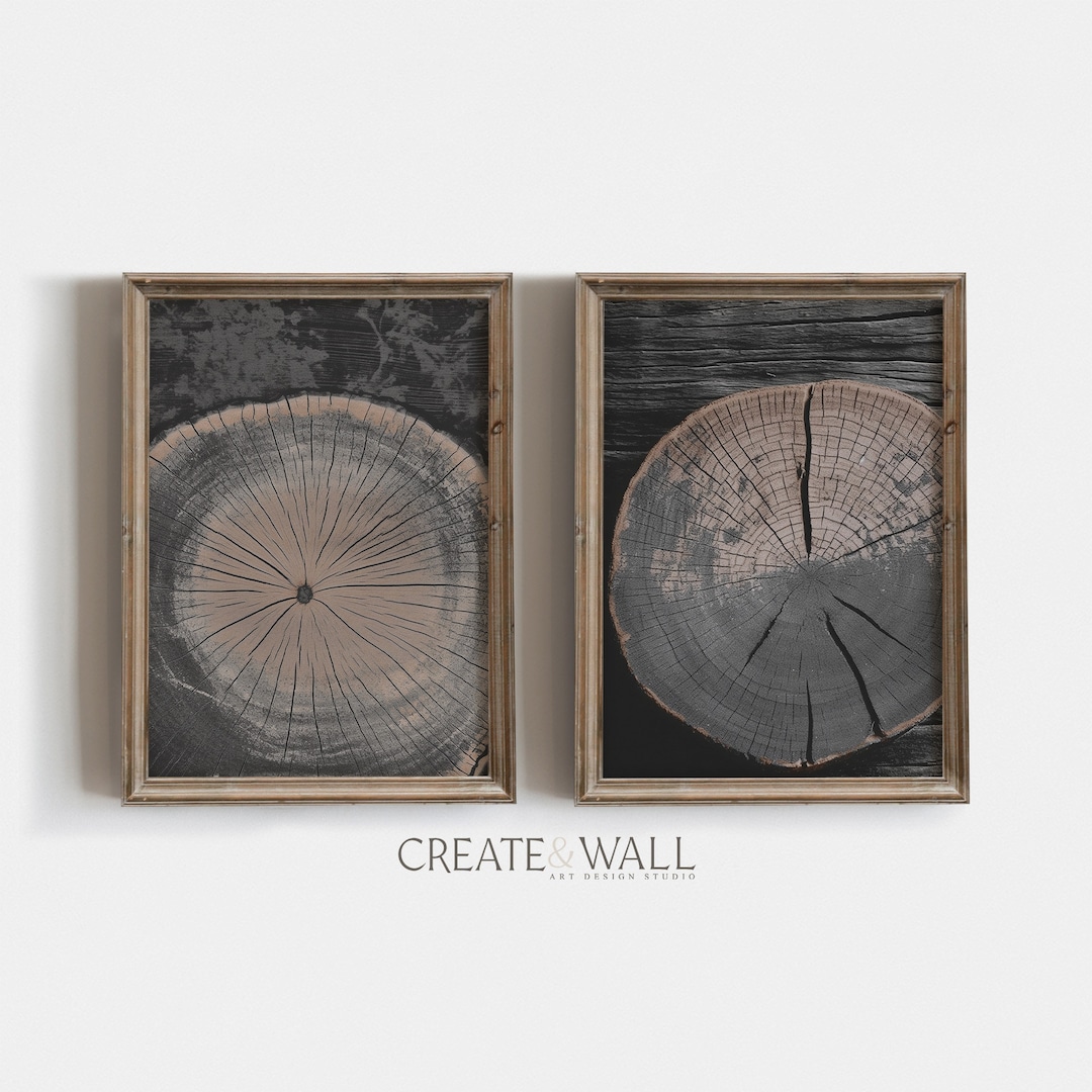 Wabi Sabi Art Earth Tone Decor Set of 2 Printable Wall Art Watercolor ...