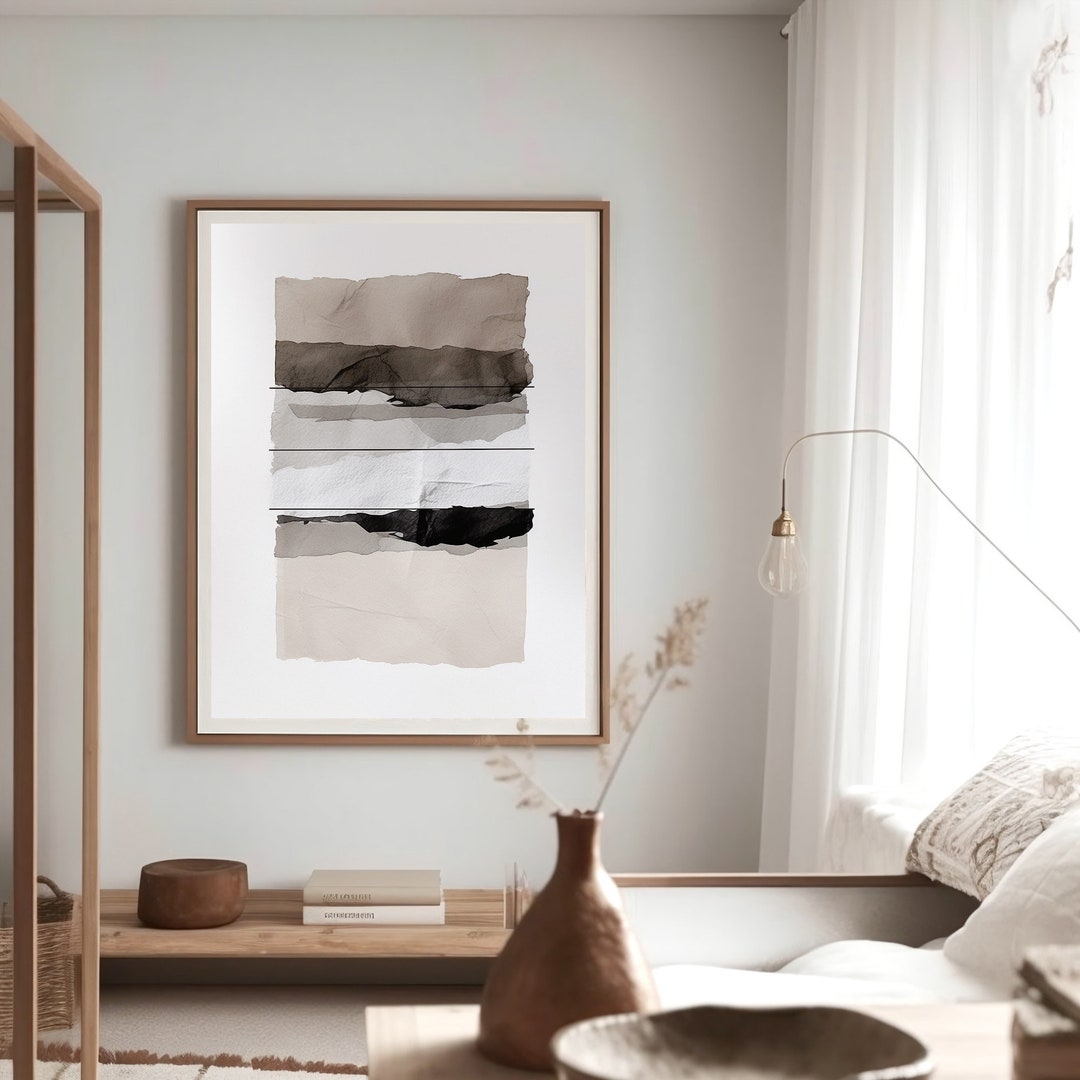 Wabi Sabi Print Earthy Wall Art Large Wall Art Set Watercolor Set Beige ...