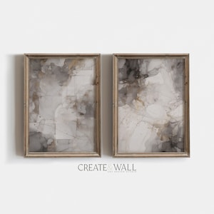 Mountain Painting Black Beige Wall Art Set of 2 Bar Cart Art Neutral Wall Art Earthy Wall Art Abstract Painting Zen Wall Art Mountain Art