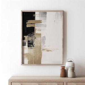 Minimalist Wall Art Tan Wall Art Bar Cart Art Watercolor Set Earth Tone Decor Large Canvas Art Japandi Print Watercolor Ink Earth Tone Art