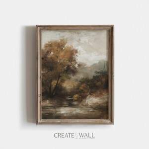 Autumn Wall Art Watercolor Print Set Oversized Wall Art Moody Painting Large Abstract Art North Prints Watercolor Strokes Exhibition Poster