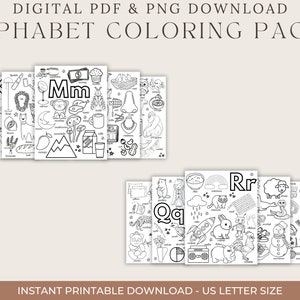 Printable Alphabet Coloring Pages Usletter Size, Simple&amp;easy for ...