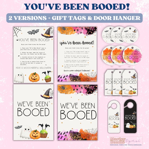 Youve Been Booed Printable Halloween Kit, Weve been booed, Printable for Boo Basket